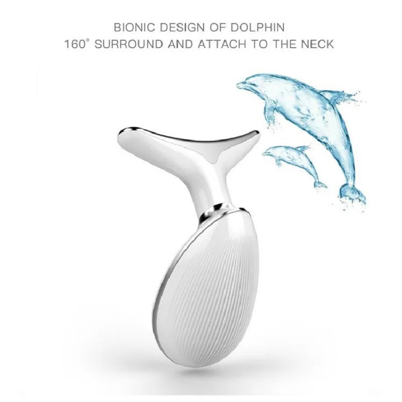 Face and Neck LED Therapy - Reduces Double Chin and give a sharp jawline, anti-wrinkle and neck massager skin care tool