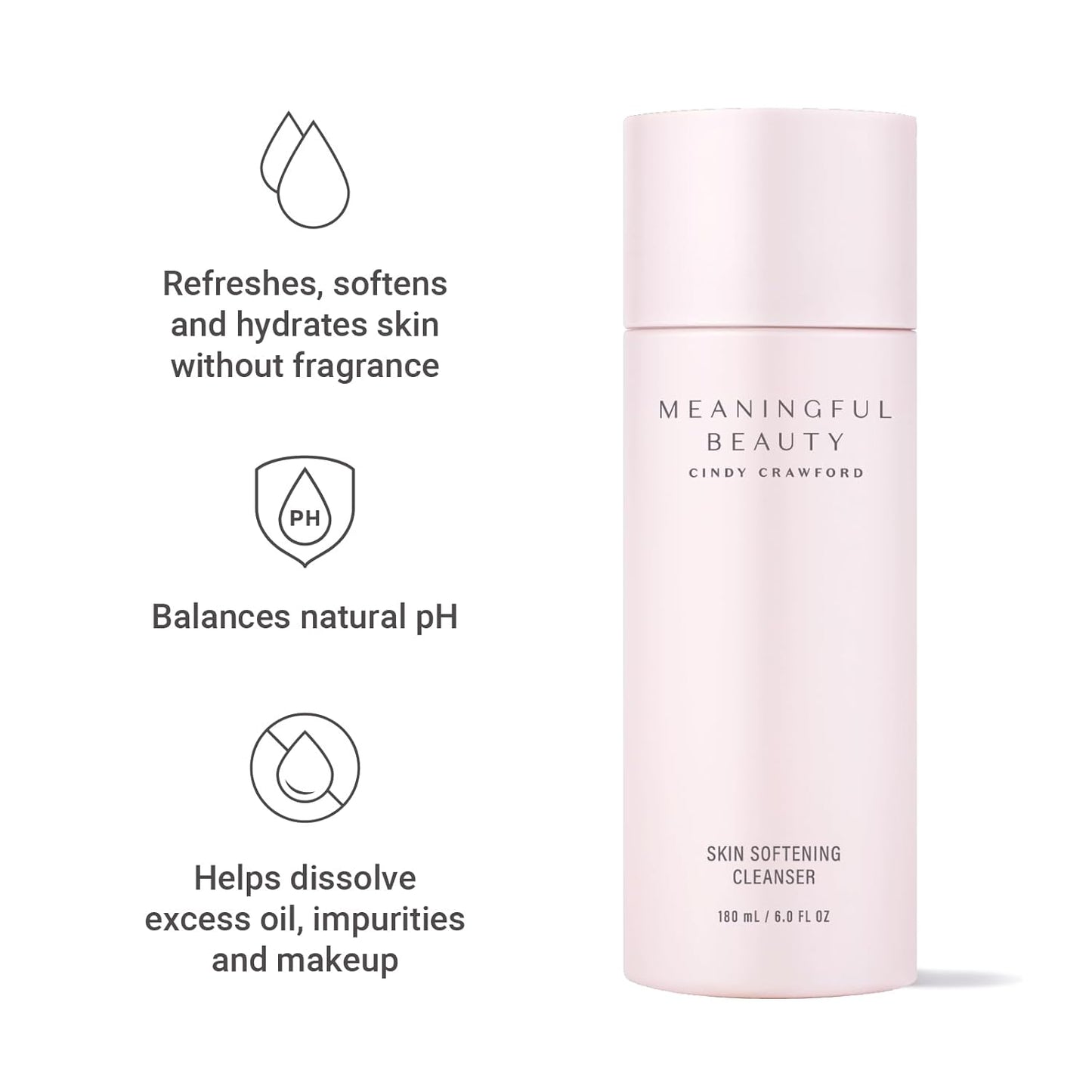 Meaningful Beauty Fragrance-Free Skin Softening Cleanser - Non-Foaming Face Wash